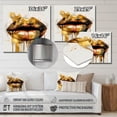 thumbnail image 4 of Designart "Luxurious Golden Lips I" Fashion Metal Art Print, 4 of 5