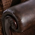 thumbnail image 5 of Hannon Traditional Leatherette Upholstered Loveseat, Brown, 5 of 7