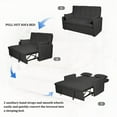thumbnail image 4 of 61-inch fabric sofa bed, stable with double iron reinforced structure & 400-500 lbs capacity, 4 of 9