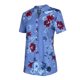 thumbnail image 4 of Gibobby Camisas De Vestir Blusa de camisa corta con bolsillo Blusa de mujer de talla grande con estampado de manga fácil para mujer（Azul， XXL), 4 of 5
