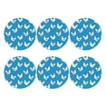 thumbnail image 2 of Pofeuu Cartoon Chicken Print Leather Coasters Set of 6, Round Cups Mugs Mat Pad for Home Kitchen Heat Resistant Drink Coasters,Round Shape, 2 of 7