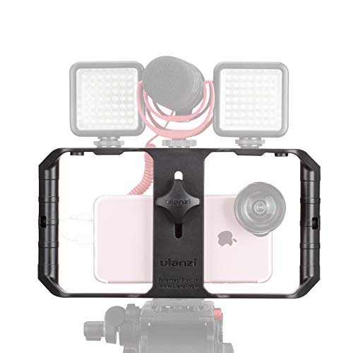 Ulanzi U Rig Pro Video for iPhone, Phone Stabilizer Rig w Triple Cold Mount,Phone Tripod Mount for iPhone 11 Pro Max XS Max 7 6 plus OnePlus 7