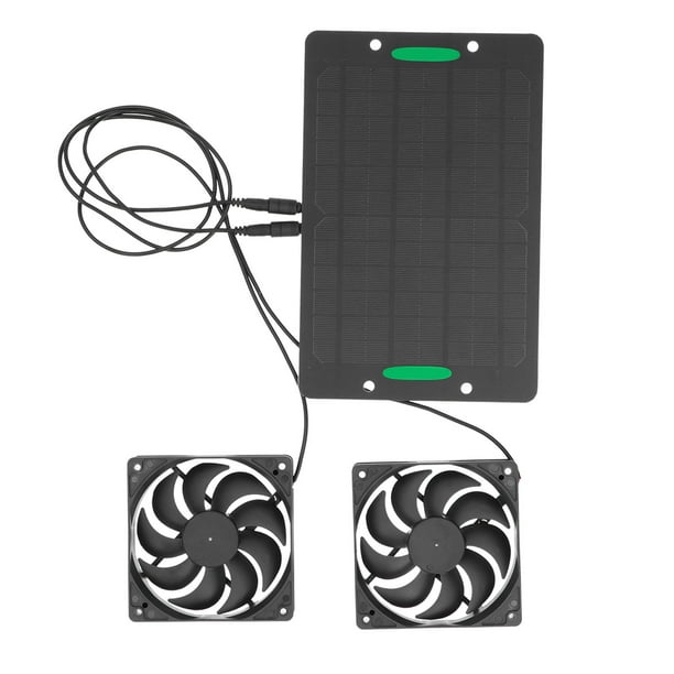 Sonew Kit de ventilateur de panneau solaire double extracteur d