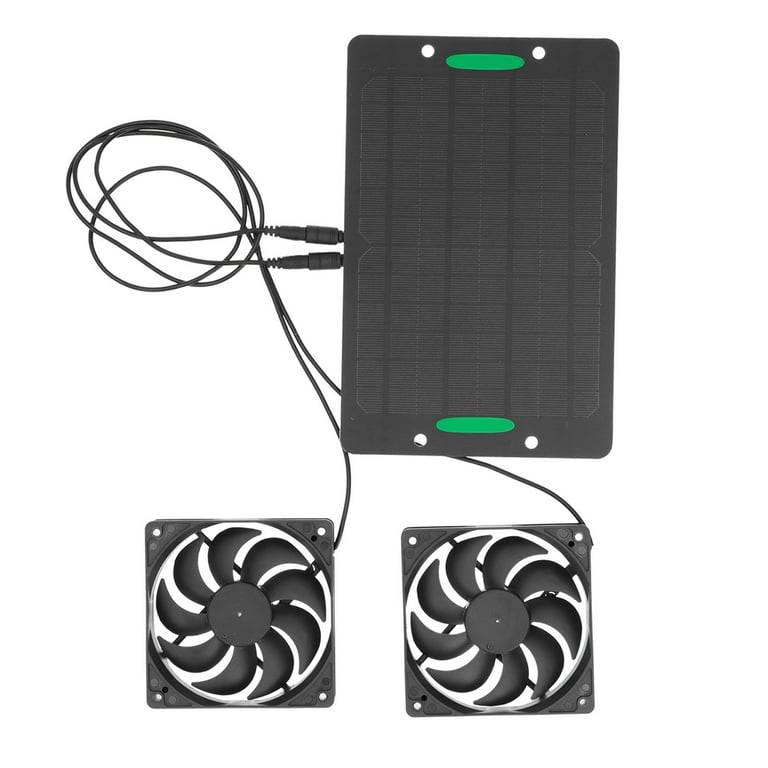 Fugacal Solar Panel Fan Kit Dual Air Extractor Outdoor Ventilation  Equipment For Greenhouses 10W 800MA,Solar Panel Fan Kit,Solar Panel Powered  Fan 