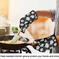 thumbnail image 4 of Pioneer Flower Floral Print Pattern Oven Mitt 2-Pack Set, Heat Resistant Kitchen Gloves, 7.7" X 12", 4 of 6