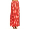 thumbnail image 3 of Women's Comfy Fold Over Loose Fit A-Line Lounge Wear Polka Dot Long Maxi Skirt, 3 of 4