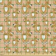 thumbnail image 2 of Ambesonne Dog Fabric by the Yard Upholstery, Cartoon Corgi Animals Hearts, 1 Yard, Pale Orange and White, 2 of 5
