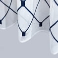 thumbnail image 5 of Topfinel White Sheer Curtains 90 Inches Long Navy Blue Embroidered Diamond Grommet Window Curtains for Living Room Bedroom, 2 Panels, 5 of 6