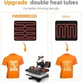 thumbnail image 4 of EastVita Heat Press Machine 6 in 1 Heat Press, 800W Sublimation Machine, 360°Heat Press, Dual-Tube Heating Printing for DIY T-Shirts Cap Mugs, 4 of 8