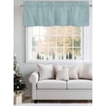 thumbnail image 5 of Valances for Windows Blue Linen Rod Pocket Cafe Window Treatments Valance Curtains for Kitchen Bathroom Laundry Basement Windows 60"x14", 5 of 9