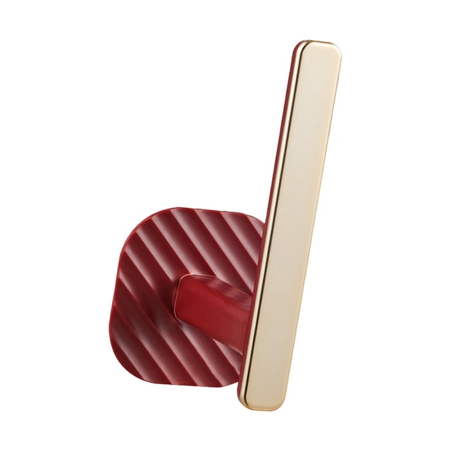Organizador de almacenamiento para perchero, multifuncional, con ganchos en forma de L para colgar abrigos Rojo