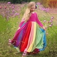 thumbnail image 2 of Toddler Kids Baby Girl Summer Dress Clothes Rainbow Ruffle Strap Dress Backless Princess Sundress Playwear Outfits, 2 of 3