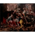 thumbnail image 3 of Joachim Wtewael 14x12 Black Modern Framed Museum Art Print Titled - The Adoration of the Shepherds, 3 of 5