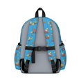 thumbnail image 3 of Excavator and Road Barrier Blue Pattern Cute School Backpack with Padded Back and Adjustable Shoulder Straps 13.4"x11"x4.7", 3 of 5