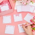 thumbnail image 5 of 9Pcs Pink Bow Sticky Notes Watercolor Bowknot Square Self Adhesive Notepad Removable Memo Pad or Home Classroom Office Party Decor$$Office, 5 of 7