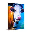 thumbnail image 1 of Startonight Canvas Wall Art Abstract - Cow with a Bell, Blue Background Painting - Large Artwork Print for Living Room 32" x 48", 1 of 6