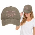 thumbnail image 6 of Dollys 1946-2026 Memorial Dollys Hat, Adjustable Butterfly Baseball Cap for Men Women, Washed Distressed Outdoor Memorial Collection, 6 of 6