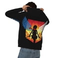 thumbnail image 5 of Attack On Titan Men's Hoodie With Color Drawstrings Sweatshirt Hooded Pullover Print Winter Coat Jacket Small, 5 of 9