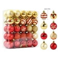 thumbnail image 5 of Shoreew 50 Pcs Mini Red Christmas Balls Ornaments Set Shatterproof Lightweight Glitter Hanging Balls Xmas Pendant Decoration, 5 of 7