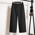 thumbnail image 7 of Only Moment Women's Lightweight Hiking Cargo High Waist Trousers with Pockets Casual Lounge Black,4XL, 7 of 7