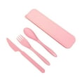 thumbnail image 1 of Maoww 4x Easy To Clean Reusable Tableware Set For Everyday Made Healthy ForWheat pink, 1 of 6