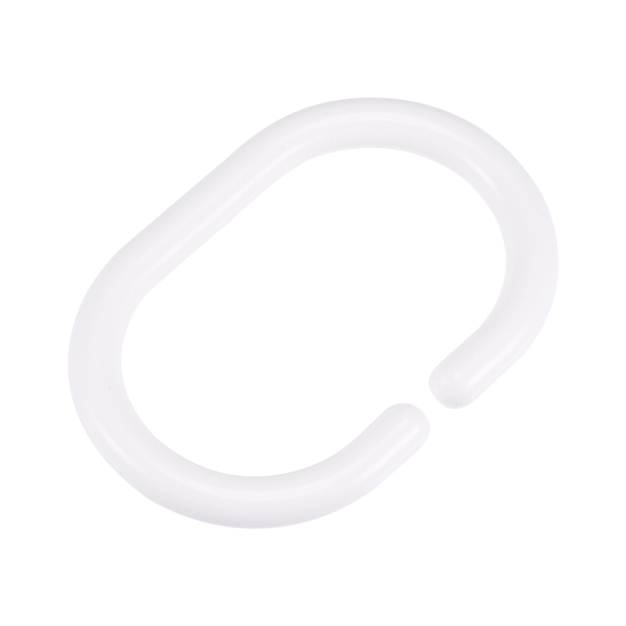 Uxcell Bath Drape Glide Plastic Polishing Shower Curtain Hook Hanger Ring Loop Clasp Clip 12PCS White