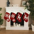 thumbnail image 4 of Christmas JoyMoreHome Knit Large Christmas Stockings 18.1" Snowflake Print Hanging Stocking Christmas Tree Hanging Decorations for Holiday Xmas Party Supplies, 4 of 6