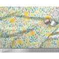 thumbnail image 3 of Soimoi Yellow polyester Crepe Fabric Artistic Leaf & Floral Printed Fabric 1 Yard 52 Inch Wide, 3 of 3