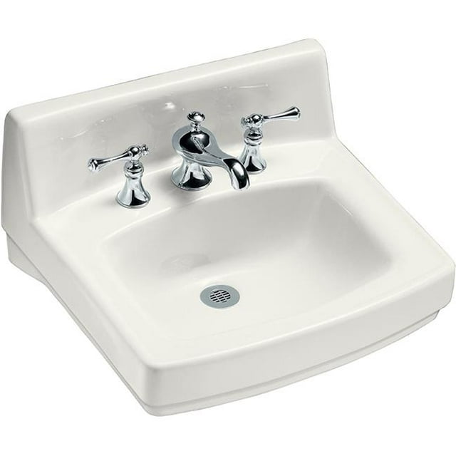 Kohler K-2031-R-0 Greenwich 1 Trou Évier de Toilette Ada avec du Savon de Forage Main Droite - Blanc