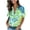 Green, variant on Women's Printed Button-Down Shirt – Short Sleeve Relaxed Blouse with Collar for Casual Wear Women'S Button Down Shirts