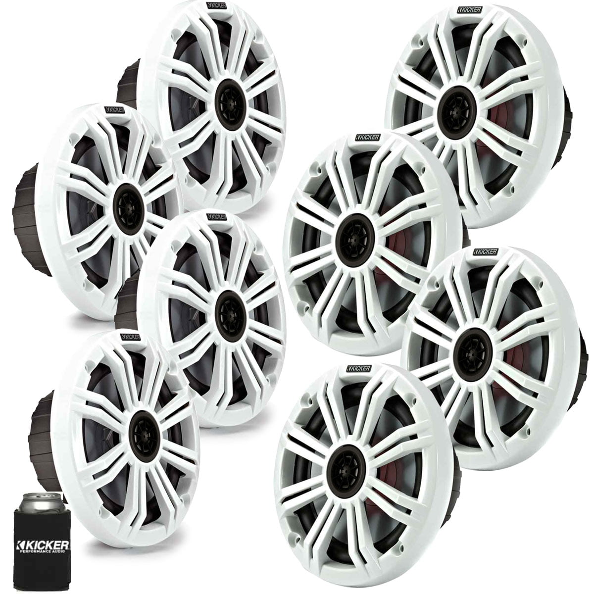 Speaker Wire Details about   4x Kicker 6.5" OEM Replacement Marine White 2-Way LED Speakers 