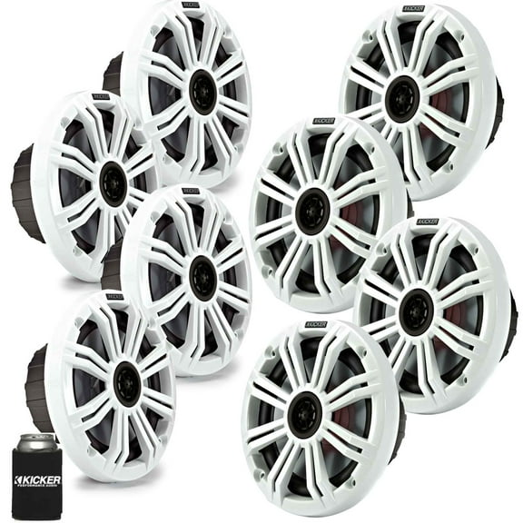 Kicker 6.5" White Marine Speakers (QTY 8) 4 pairs of OEM replacement speakers