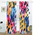thumbnail image 2 of Leopard Print Colorful Black Out Curtains 84 Inch Length Curtains for Sliding Glass Doors Bedroom Living Room 2 Pack, 2 of 6