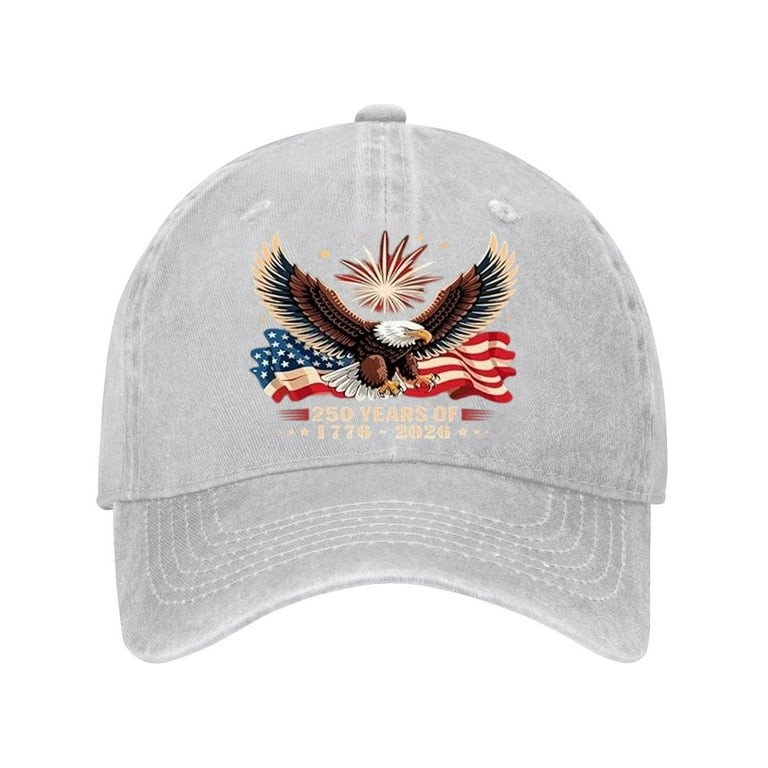 250th Anniversary USA Hat, Adjustable Washed Baseball Cap with