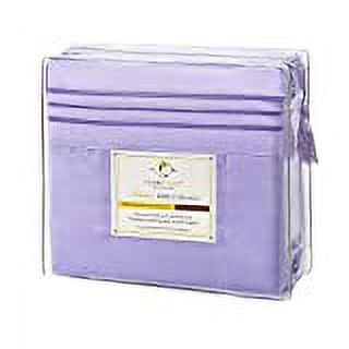 Clara Clark Premier 1800 Microfiber Collection 3-Line Bed Sheet Set, Queen Size, Lavender