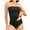 A-Black, variant on Wyobmus Women's Retro Bikini Sets Tummy Control Strapless Tankini Swimsuit With Triangular Swimming Trunks Two Piece Bathing Suits A-Black