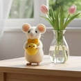 thumbnail image 1 of Easter Bunny Ornaments Handmade Wool Felts Bunny Ornaments Cute Felted Rabbits Animals Figurine For Christmas Tree Soft Felted Mouse For Easter Basket Stuffer, 1 of 1