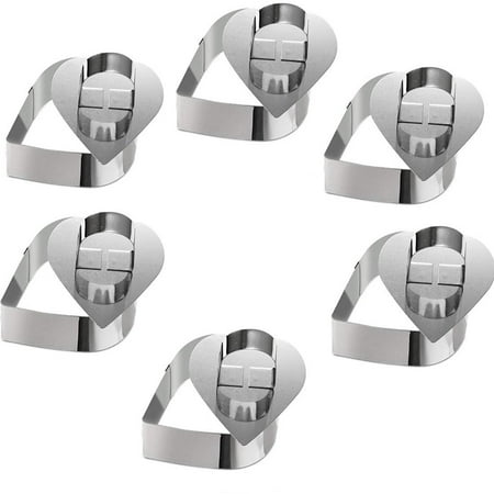 

Circular Stainless Steel Porous Tart Cake Molds Stainless Steel Cake Rings Cake Mousse Mold with 3.15In Diameter 6 (Heart)