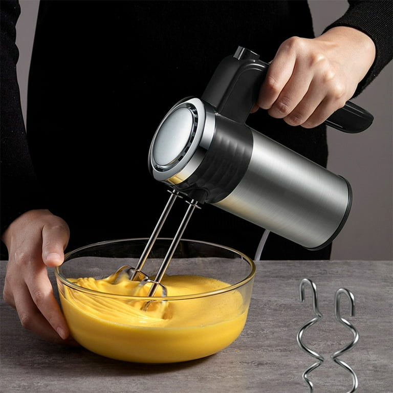 Powerful Electric Kitchen Hand Mixer, 200 Watts, 5 Speed Food Handheld  Mixer, with Turbo Button, Dough, Whisk and Beater Attachments, and  Accessory Bin, for Dough, Eggs, Batter, - Yahoo Shopping