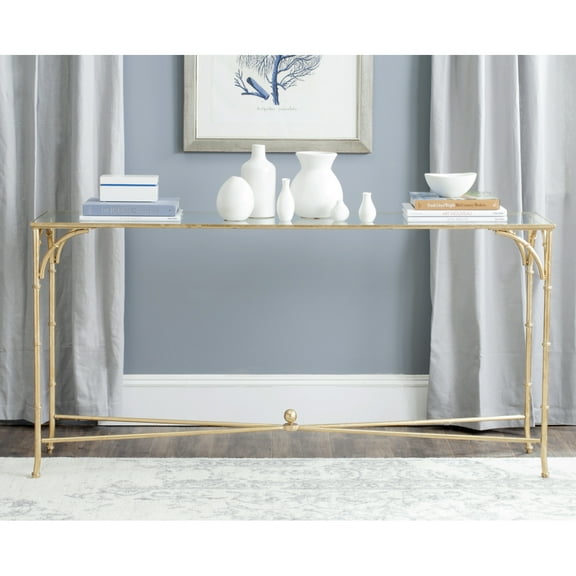 SAFAVIEH Maurice Console Table Gold / Clear