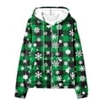 thumbnail image 4 of WXLWZYWL Oversized Hoodie for Women Zip Up Christmas Bell Y2K Fleece Long Sleeve Jacket Coat Xmas Sweatshrits, 4 of 5