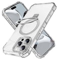 thumbnail image 1 of Funda para iPhone 16 Pro Max con borde ondulado pequeño, compatible con MagSafe, transparente, anticaída, de PC+TPU., 1 of 5
