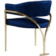 thumbnail image 2 of Meridian Furniture Madelyn Navy Velvet Dining Chair (Set of 2), 2 of 6