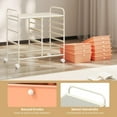 thumbnail image 5 of LINJH 9-Drawer Rolling Storage Cart, Mobile Utility Cart with Removable Drawers & Metal Frame, Art Craft Organizer Cart with Lockable Wheels-9-Drawer Peach Fuzz, 5 of 10