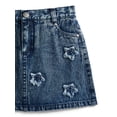 thumbnail image 2 of Derek Heart Girls Frayed Star Denim Skirt, Sizes 5-16, 2 of 3