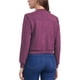 thumbnail image 3 of CHAQUETA DE MUJER INSPIRE CHIC, CORTA DE SUEDE SINTÉTICO, CON CUELLO ALTO, CIERRE DE CREMALLERA, ESTILO BIKER MOTO BOMBER, TAMAÑO L, PÚRPURA OSCURO, 3 of 6