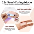 thumbnail image 6 of modelones UV LED Nail Lamp, Gooseneck UV Light for Gel Nails, 48 W Nail Light for Gel Nail Polish with 3 Timers and LCD Display, LED Nail Lamp for Fast Curing, 6 of 7