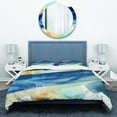 thumbnail image 2 of Designart 'Indigo Panel I' Geometric Duvet Cover Set, 2 of 4