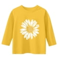 thumbnail image 3 of jobturf Shirts for Girls Trendy Flower Graphic Tees Casual Lightweight Summer Blouses Comfy Loose 3/4 Sleeve Tops Size 3-12 Years, 3 of 5