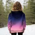 thumbnail image 4 of Xudanell Jackets for Women Warm Hooded Jacket Gradient Zipper Hoodie Drawstring Jacket Lined Plush Women Fashion Hoodies Light Purple XXL, 4 of 7